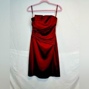 White House Black Market Formal Cocktail Dress- Red